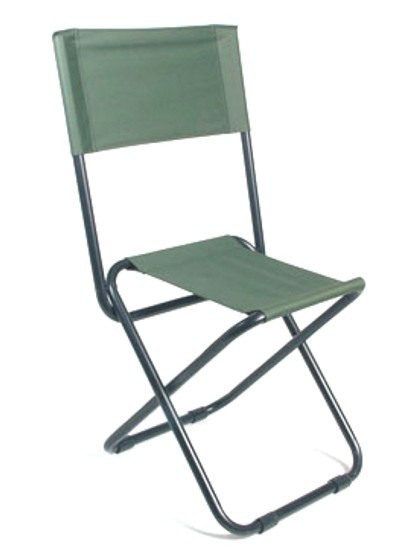 židlička camping s opěrkou oliva