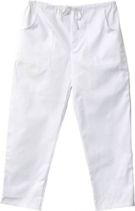 kalhoty kuchařské bílé