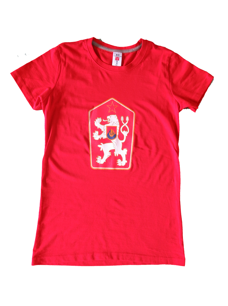 tričko retro ČSSR dámské červené