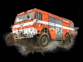 tričko Tatra dětské Force 4x4 hasič černé