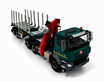 model Tatra Phoenix 6x6 lesovůz s přívěsem