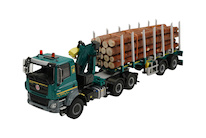 model Tatra Phoenix 6x6 Lesovůz s přívěsem+dřevo (Lesy SR)