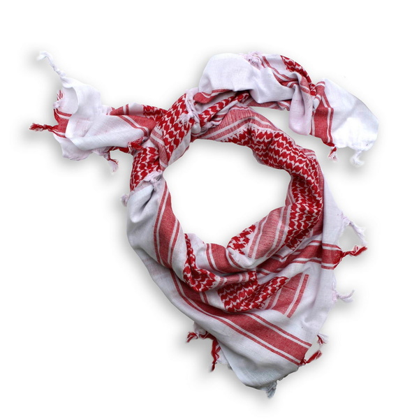 šátek PLO 115X110 cm červená bílá