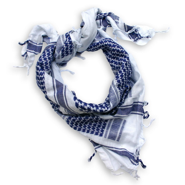 šátek PLO 115X110 cm modrá/bílá