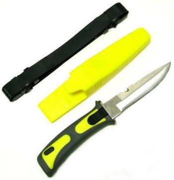 nůž potápěčský žlutý