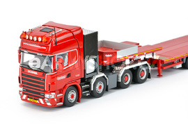 model Scania R4 8x4+Nooteboom MCO 8 axle Red line