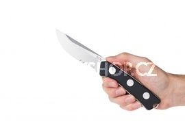 nůž ANV - P200 - serrated edge, kydex sheath black