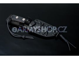 nůž ANVP - P200 - serrated edge, leather sheath black