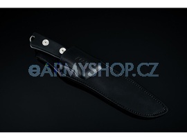 nůž ANV - P300 - serrated edge, leather sheath black