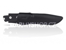 nůž ANV - P400-serrated edge, leather sheath black